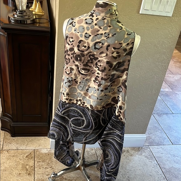 Women’s home made Vest Animal Print & dot design contrast fabric One Size - Picture 3 of 9